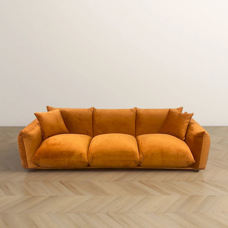 Arten Mid-Century Modern Luxury Boucle/Velvet Couch