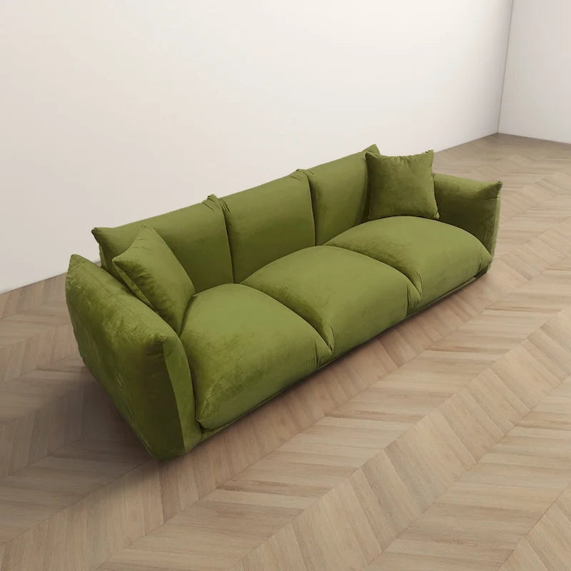 Arten Mid-Century Modern Luxury Boucle/Velvet Couch