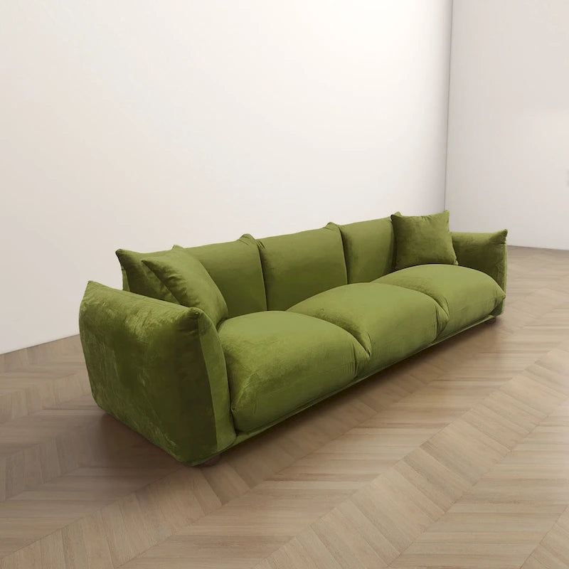 Arten Mid-Century Modern Luxury Boucle/Velvet Couch