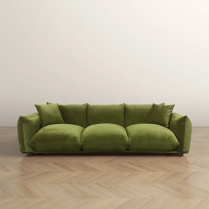 Arten Mid-Century Modern Luxury Boucle/Velvet Couch