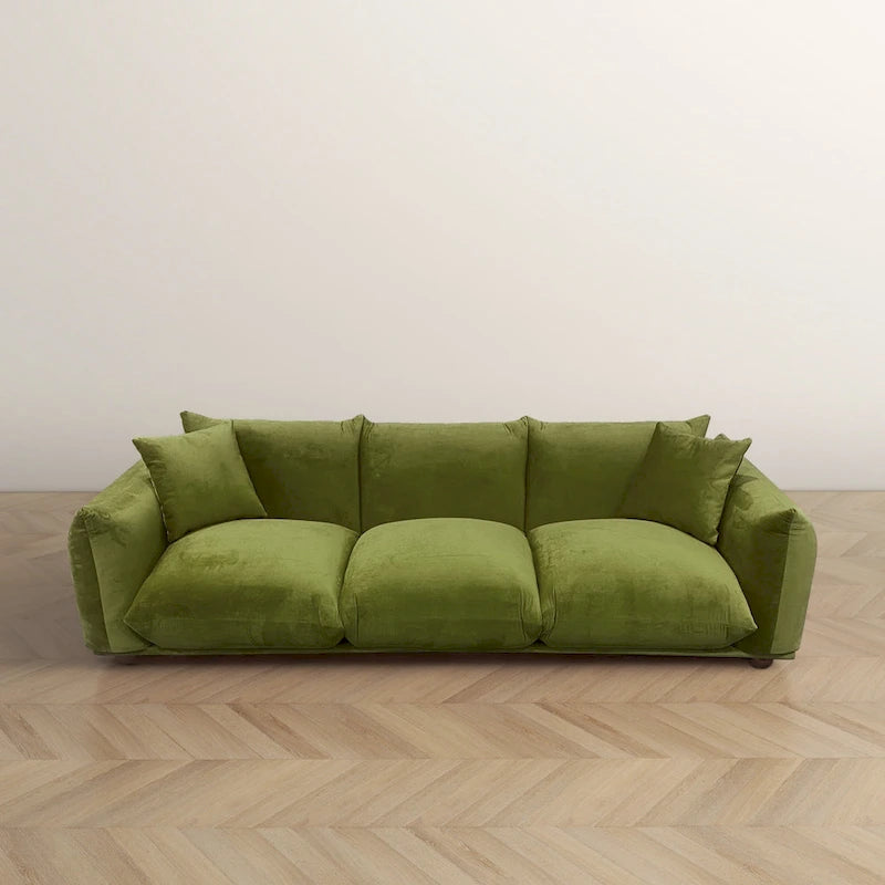 Arten Mid-Century Modern Luxury Boucle/Velvet Couch