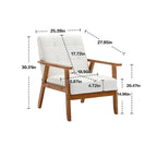 Leisure Accent Chairs Armchair with Solid Wood Armrest and Feet, for Living Room Bedroom Studio chair