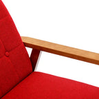 Leisure Accent Chairs Armchair with Solid Wood Armrest and Feet, for Living Room Bedroom Studio chair