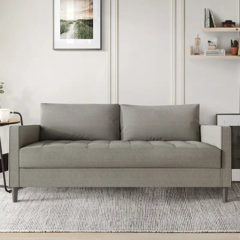 CraftPorch Contemporary Minimalist Linen Upholstered 3-Piece Living Room Set