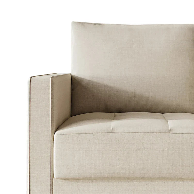 CraftPorch Contemporary Minimalist Linen Upholstered 3-Piece Living Room Set