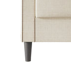 CraftPorch Contemporary Minimalist Linen Upholstered 3-Piece Living Room Set