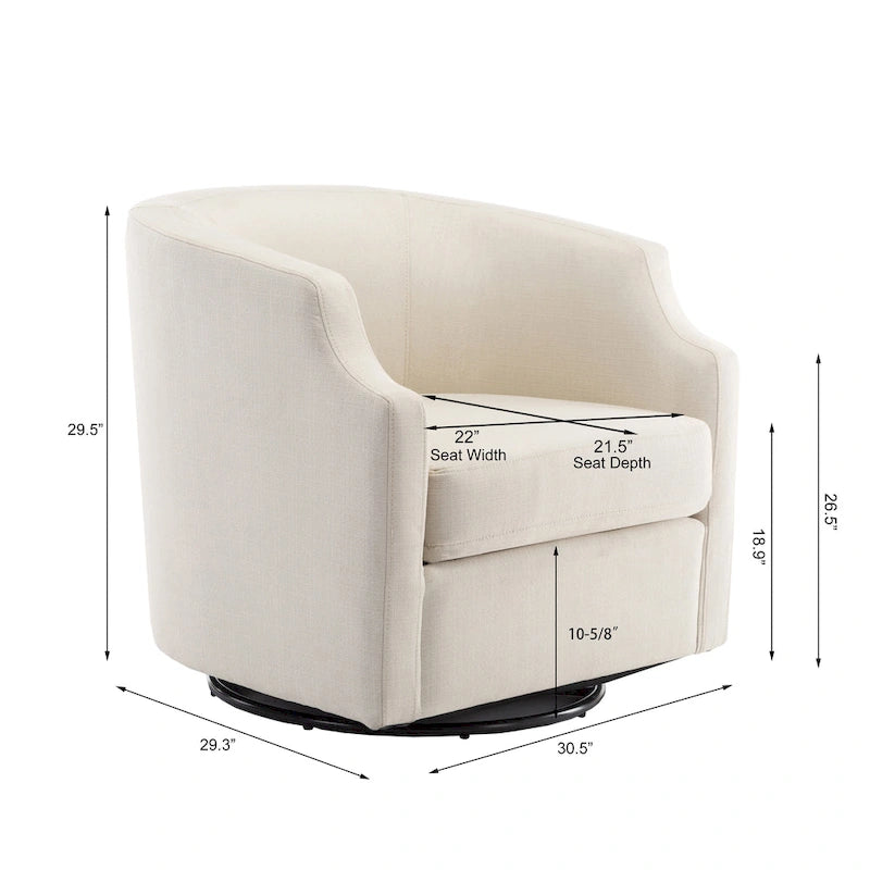 Swivel Glider Barrel Chair