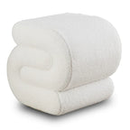 Modern S-shape Fabric Ottoman Makeup Stool Footstool