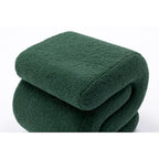 Modern S-shape Fabric Ottoman Makeup Stool Footstool