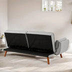 75.39 IN. Futon Sofa Bed, Convertible Upholstered Couch Sleeper with Reclining Sleeper Split Tufted Back