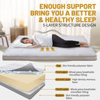DoCred Roll Up Floor Japanese Mattress Futon with storage bag