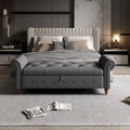 Modern Storage Bed Bench,Shoe Bench,Footrest with Rolled Arms