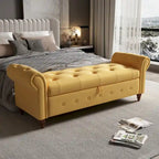 Modern Storage Bed Bench,Shoe Bench,Footrest with Rolled Arms