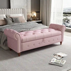 Modern Storage Bed Bench,Shoe Bench,Footrest with Rolled Arms