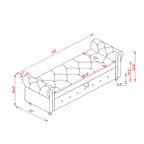 Modern Storage Bed Bench,Shoe Bench,Footrest with Rolled Arms