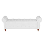 Modern Storage Bed Bench,Shoe Bench,Footrest with Rolled Arms