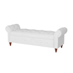 Modern Storage Bed Bench,Shoe Bench,Footrest with Rolled Arms