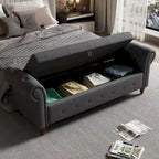 Modern Storage Bed Bench,Shoe Bench,Footrest with Rolled Arms