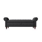 Modern Storage Bed Bench,Shoe Bench,Footrest with Rolled Arms
