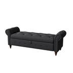 Modern Storage Bed Bench,Shoe Bench,Footrest with Rolled Arms