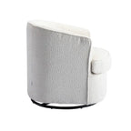 SEYNAR Modern Upholstered Round Swivel Barrel Armchair for Living Room