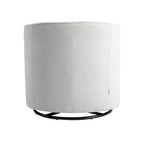 SEYNAR Modern Upholstered Round Swivel Barrel Armchair for Living Room