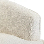 SEYNAR Modern Upholstered Round Swivel Barrel Armchair for Living Room