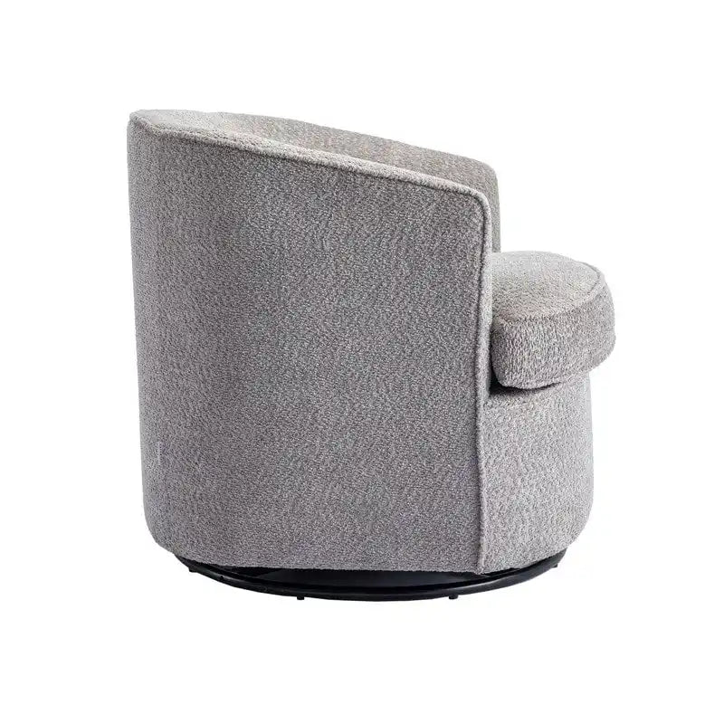 SEYNAR Modern Upholstered Round Swivel Barrel Armchair for Living Room