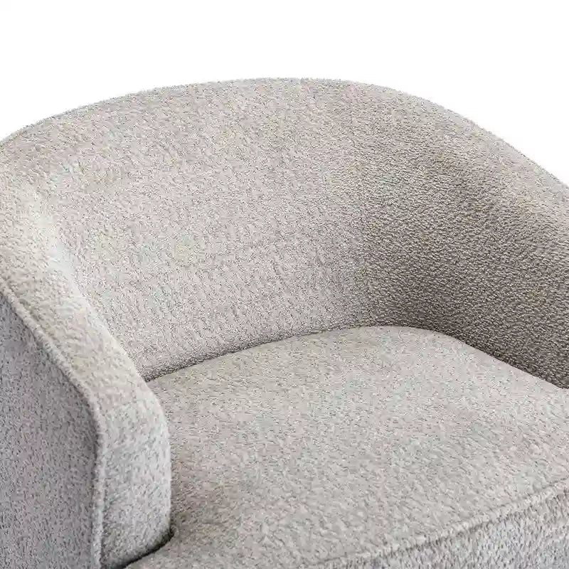 SEYNAR Modern Upholstered Round Swivel Barrel Armchair for Living Room
