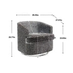 SEYNAR Modern Upholstered Round Swivel Barrel Armchair for Living Room