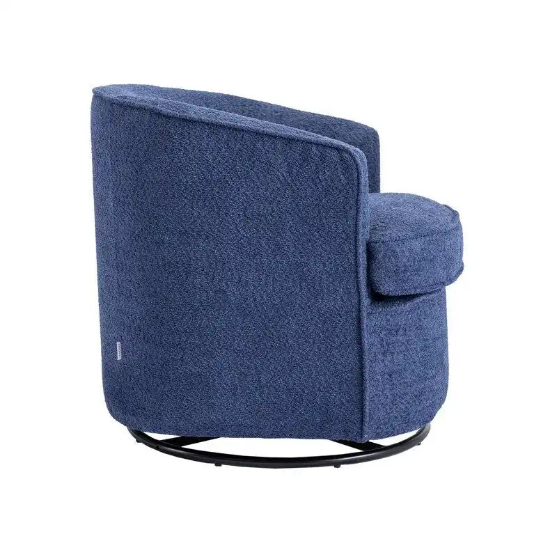 SEYNAR Modern Upholstered Round Swivel Barrel Armchair for Living Room