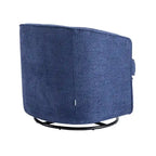 SEYNAR Modern Upholstered Round Swivel Barrel Armchair for Living Room