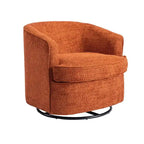 SEYNAR Modern Upholstered Round Swivel Barrel Armchair for Living Room