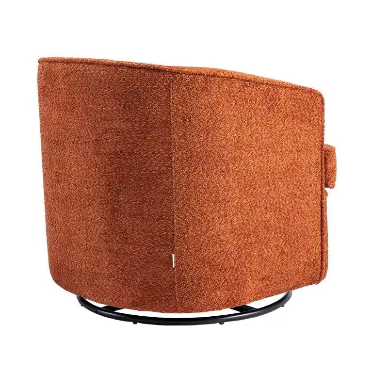 SEYNAR Modern Upholstered Round Swivel Barrel Armchair for Living Room