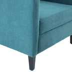 HUIMO Arm Chair Comfy Club Chair with Pillow Beige/ Dark Teal/ Blue