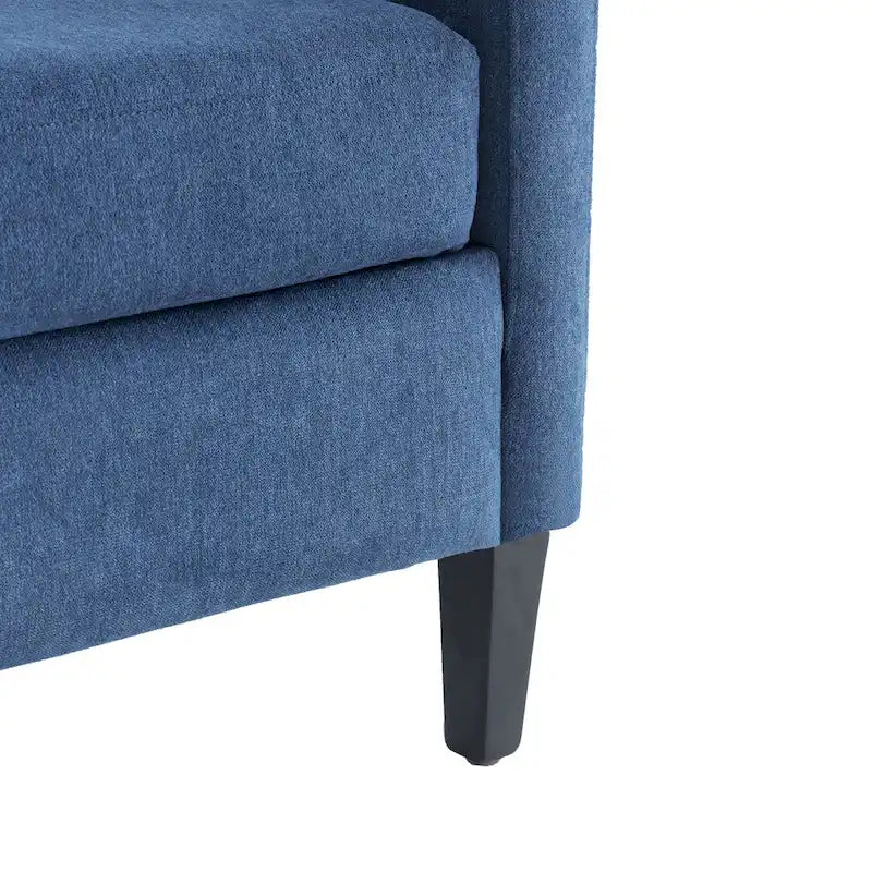 HUIMO Arm Chair Comfy Club Chair with Pillow Beige/ Dark Teal/ Blue