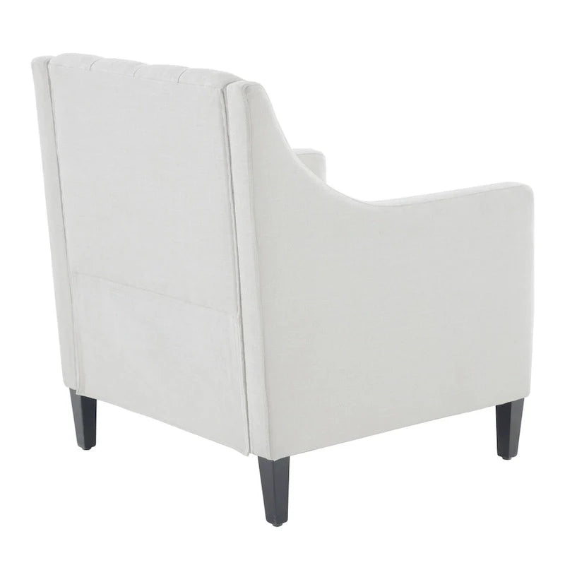 HUIMO Arm Chair Comfy Club Chair with Pillow Beige/ Dark Teal/ Blue