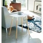 Yamazaki Home Side Table, Steel, Holds 22 lbs, Minimal Assembly - L 11.81 x W 17.72 x H 19.69 inches
