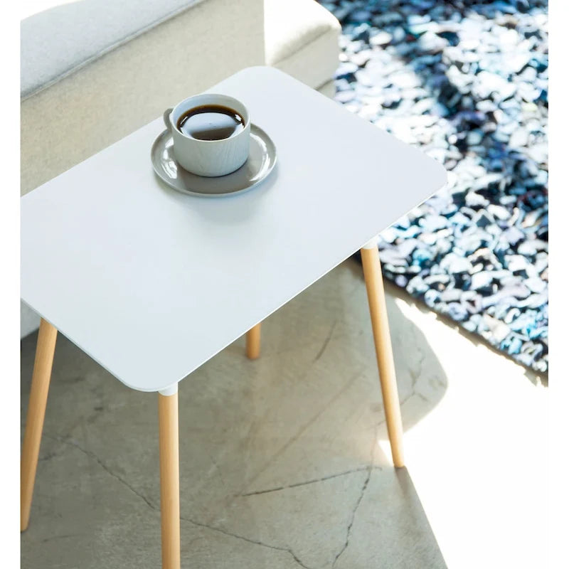 Yamazaki Home Side Table, Steel, Holds 22 lbs, Minimal Assembly - L 11.81 x W 17.72 x H 19.69 inches