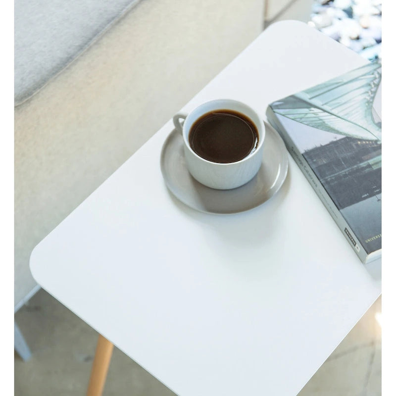 Yamazaki Home Side Table, Steel, Holds 22 lbs, Minimal Assembly - L 11.81 x W 17.72 x H 19.69 inches