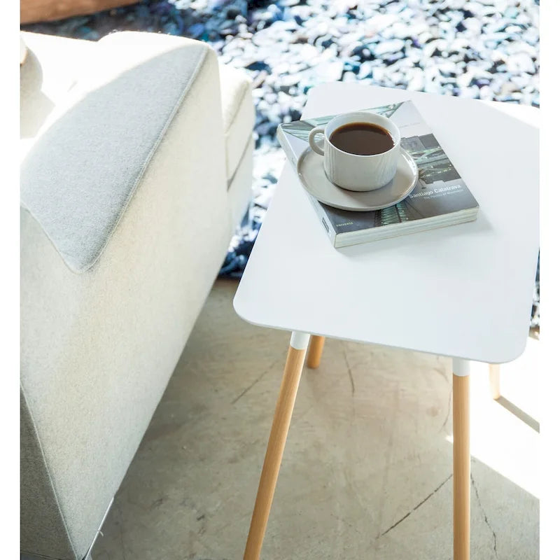 Yamazaki Home Side Table, Steel, Holds 22 lbs, Minimal Assembly - L 11.81 x W 17.72 x H 19.69 inches