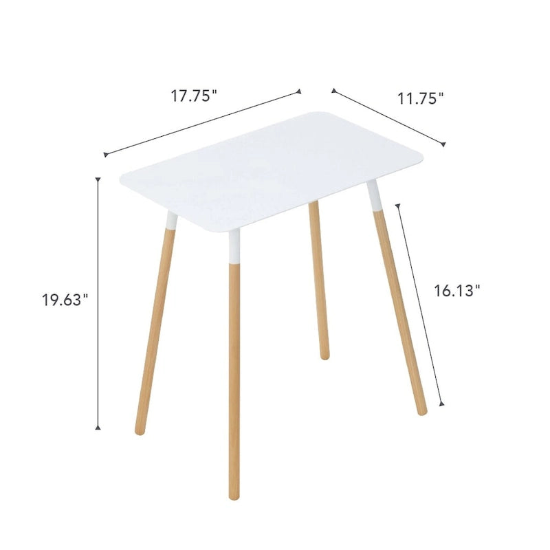 Yamazaki Home Side Table, Steel, Holds 22 lbs, Minimal Assembly - L 11.81 x W 17.72 x H 19.69 inches