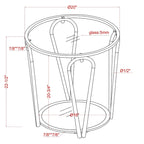 Gable Glam 2-Piece Glass Top Coffee Table Set with Shelf by Furniture of America