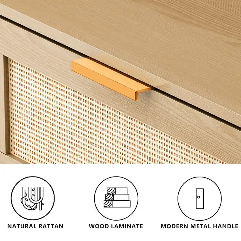 6 drawers Rattan dresser Rattan Drawer,