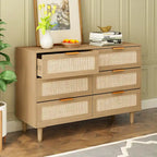 6 drawers Rattan dresser Rattan Drawer,