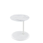 End Table with Height Adjustable Marble Textured Top