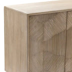 Brighton Four-Door Wooden Sideboard, Beige