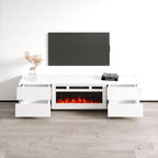 Bono 01 WH-EF Fireplace TV Stand