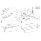 Midtown Concept Wall Mounted TV Shelf Board for 70-in TV