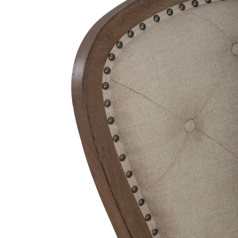 Americana Farmhouse Upholstered Tufted Back Side Chair (Set of 2)